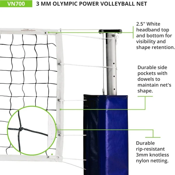 Champion Sports Volleyball Net Set - Multiple Style - Image 2