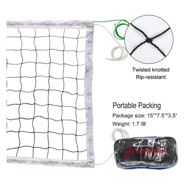 DOURR Professional Volleyball Net (32 FT x 3 FT) Indoor and Outdoor Volleyball Net Set