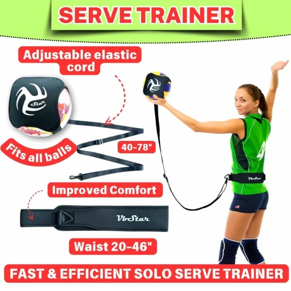 Best Volleyball Training Equipment - Great Solo Serve & Spike Trainer for Beginners & Pro, Perfect Volleyball Gift - Image 3