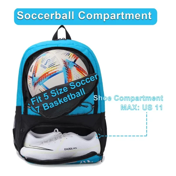 Soccer Bag Volleyball Backpack - Volleyball& Basketball,with Ball Compartment and Training Package - Image 3